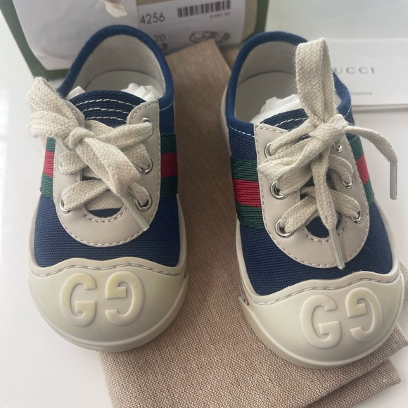 Gucci Kids Sneakers - Blue, White, Red, Green - Picture 5 of 7